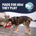 goDog Dinos Frills Squeaky Plush Dog Toy, Chew Guard Technology - Red, Large - Image 6