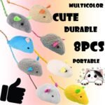 8 Catnip Toys to Captivate Your Cat. Cat Mouse Toy with a Tail for Bad Breath Reduction. JODBOI Teeth-Cleaning Cat Chew Toys, Ideal for Kittens and Their Friends, Cat Toys for Indoor Cats - Image 3