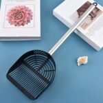 Stainless Steel Cat Litter Scoop, Long Handle Deep Shovel with Sifter, Pet Waste Scooper for Clumping Litter, Garden Soil Sand Sieve, Beach Toy, Black - Image 3