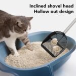 Stainless Steel Cat Litter Scoop, Long Handle Deep Shovel with Sifter, Pet Waste Scooper for Clumping Litter, Garden Soil Sand Sieve, Beach Toy, Black - Image 7