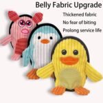 Squeaky Dog Toys 3 Pack, Soft and Tough Dog Plushes, No Stuffed Toy Sets, Durable Pet Chew Toys for Small, Medium and Large Dogs Interact and Reduce Boredom - Image 3