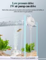 UPETTOOLS Mini Aquarium Sponge Filter, Small Fish Tank Filter Submersible Fish Filter Built-in Air Bubble Stone and Bio Balls for Fish Tanks up to 5 Gallon (Air Pump Not Included) - Image 4