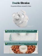 UPETTOOLS Mini Aquarium Sponge Filter, Small Fish Tank Filter Submersible Fish Filter Built-in Air Bubble Stone and Bio Balls for Fish Tanks up to 5 Gallon (Air Pump Not Included) - Image 6