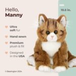 Bearington Collection Plush Stuffed Animal Orange Tabby Maine Coon Cat, Kitten 15 inches - Image 3