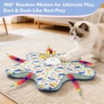 Interactive Cat Toys for Indoor, Electric Automatic Hide and Seek Cats Toy with Sound Effects for Cats Adult Kitten, 2026 New USB Rechargeable Cat Toy (with 5 * Sticks) - Image 4