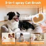 Cat Steam Brush for Dogs & Cats – 3-in-1 Pet Deshedding Tool for Long & Short Haired Pets - Image 7