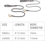Ruffwear, Knot‑a‑Leash, Climbing‑Inspired Rope Leash, 5 ft Reflective Rope, Secure Auto‑Locking Swivel Carabiner, Tubular Handle, Accessory Loop for Pick‑Up Bags, Obsidian Black, Large - Image 4