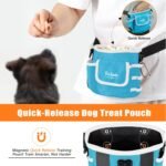Dog Treat Pouch with Quick-Release Magnetic Closure, 3-Way Wear Treat Bags, 900D Waterproof Fabric, 4 Storage Spaces, Treat Pouch for Pet Training Walking (Blue) - Image 3