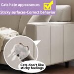 CHUANGSEED Anti Cat Scratch Tape 4" x 30Yds Cat Training Tape, 100% Clear Double Sided Cat Scratch Deterrent Tape, Furniture Protector for Sofa, Carpet, Doors,Cat Scratch Protector - Image 3
