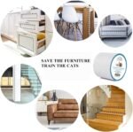 CHUANGSEED Anti Cat Scratch Tape 4" x 30Yds Cat Training Tape, 100% Clear Double Sided Cat Scratch Deterrent Tape, Furniture Protector for Sofa, Carpet, Doors,Cat Scratch Protector - Image 9