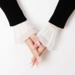 Wrist Cuffs Hand Sleeves Women 4.7x5.3in White Floral Layered Cuff Detachable Fake Sleeves Stretch Chiffon Collar Shirt Versatile Accessories for Wedding Bridal Prom Sweater Blouse Coat - Image 5