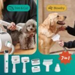 PetCove 8-in-1 Dog Grooming Kit - Professional Dog Clippers & Deshedding Brush - Low-Noise 60dB Pet Vacuum & Hair Dryer - Grooming Vacuum Kit for Cats & Dogs - Removes & Styles Pet Hair - Image 3