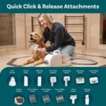 PetCove 8-in-1 Dog Grooming Kit - Professional Dog Clippers & Deshedding Brush - Low-Noise 60dB Pet Vacuum & Hair Dryer - Grooming Vacuum Kit for Cats & Dogs - Removes & Styles Pet Hair - Image 9