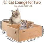 LIFLIX Cardboard Cat Scratcher with 2 Boxes, 6PCS Reversible Scratch Pads in Large Scratching Box, 43L * 34W * 15H cm - Image 4