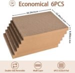 LIFLIX Cardboard Cat Scratcher with 2 Boxes, 6PCS Reversible Scratch Pads in Large Scratching Box, 43L * 34W * 15H cm - Image 5