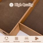 LIFLIX Cardboard Cat Scratcher with 2 Boxes, 6PCS Reversible Scratch Pads in Large Scratching Box, 43L * 34W * 15H cm - Image 6