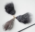 Fosrion Real Fur Cat Bites Toy with Three Section Retractable Carbon Fiber Rod (3 Fox Fur Piece, Only Tail) - Image 3