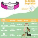 Prong Training Collar for Dogs, Adjustable Dog Pinch Collar with Quick Release Buckle, No Pull Collar for Small Medium Large Dogs, Extra Link and Caps (Pink, S (14-17" Neck, 2.25mm)) - Image 5