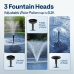 VIVOHOME All-in-One Pond Filter Fountain System Kits, 260 GPH Submersible Water Pump for Ponds up to 790 Gallons - Image 5