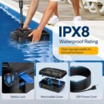 VIVOHOME All-in-One Pond Filter Fountain System Kits, 260 GPH Submersible Water Pump for Ponds up to 790 Gallons - Image 6