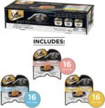 SHEBA Bistro Perfect PORTIONS Cat Food Wet Adult, Paté Gourmet Salmon & Chicken, Savoury Salmon & Tuna and Signature Seafood Entrée Variety Pack, (24) 75g Trays - Image 3