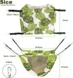 ONENIN Cat Cage Hammock,Hanging Soft Pet Bed for Kitten Ferret Puppy Rabbit or Small Pet,Double Layer Hanging Bed for Pets,2 Level Indoor Bag for Spring/Summer/Winter (Green & White) - Image 3