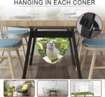 ONENIN Cat Cage Hammock,Hanging Soft Pet Bed for Kitten Ferret Puppy Rabbit or Small Pet,Double Layer Hanging Bed for Pets,2 Level Indoor Bag for Spring/Summer/Winter (Green & White) - Image 4