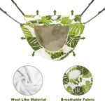 ONENIN Cat Cage Hammock,Hanging Soft Pet Bed for Kitten Ferret Puppy Rabbit or Small Pet,Double Layer Hanging Bed for Pets,2 Level Indoor Bag for Spring/Summer/Winter (Green & White) - Image 5