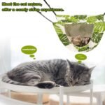 ONENIN Cat Cage Hammock,Hanging Soft Pet Bed for Kitten Ferret Puppy Rabbit or Small Pet,Double Layer Hanging Bed for Pets,2 Level Indoor Bag for Spring/Summer/Winter (Green & White) - Image 8