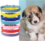 Puppy ID Collars, Soft Leather Dog Collar,14 Colors PU Leather Adjustable Dog Cat Collars for Dog Small Large Cat Collars Newborn Puppies Kitten (Flat-14 Colors, XS(0.47"*12.9")) - Image 4