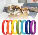 Puppy ID Collars, Soft Leather Dog Collar,14 Colors PU Leather Adjustable Dog Cat Collars for Dog Small Large Cat Collars Newborn Puppies Kitten (Flat-14 Colors, XS(0.47"*12.9")) - Image 7