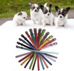 Puppy ID Collars, Soft Leather Dog Collar,14 Colors PU Leather Adjustable Dog Cat Collars for Dog Small Large Cat Collars Newborn Puppies Kitten (Flat-14 Colors, XS(0.47"*12.9")) - Image 8