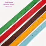 Puppy ID Collars, Soft Leather Dog Collar,14 Colors PU Leather Adjustable Dog Cat Collars for Dog Small Large Cat Collars Newborn Puppies Kitten (Flat-14 Colors, XS(0.47"*12.9")) - Image 9