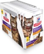 Hill's Science Diet Sensitive Stomach & Skin, Adult 1-6, Stomach & Skin Sensitivity Support, Wet Cat Food, Chicken & Beef Stew, 2.8 oz Pouch, Case of 24 - Image 4