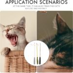 jojofuny 3pcs DIY Cat Teaser Sticks Indoor Cat Toys Three-Section Glass Fiber Wand for Kitten Interactive Random Color - Image 10