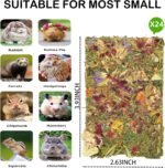 Rabbit Toys 24pcs Bunny Toy Guinea Pig Treats Timothy Hay Chew Toys Chips with Herbal Flowers Hamster Snacks Chinchillas Gerbils for Teeth Apple Sticks Sweet Bamboo - Image 4