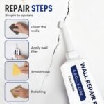 Drywall Patch Repair Kit with Scraper,White Spackle Wall Repair Paste,2026 New Wall Mending Agent Wall Repair Agent Tile Gap Filler for Holes & Cracks Nail Holes, Dents & Small Damage. (1) - Image 7