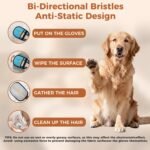 Pet Hair Removal Gloves,2 Pack Magic Brush Pet Hair Remover Tool for Cat & Dog,Upgraded Reusable Pet Hair Gloves for Couch, Clothing, Carpet & Car Seat (Blue) - Image 5
