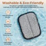 Pet Hair Removal Gloves,2 Pack Magic Brush Pet Hair Remover Tool for Cat & Dog,Upgraded Reusable Pet Hair Gloves for Couch, Clothing, Carpet & Car Seat (Blue) - Image 8