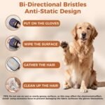 Pet Hair Removal Gloves,2 Pack Magic Brush Pet Hair Remover Tool for Cat & Dog,Upgraded Reusable Pet Hair Gloves for Couch, Clothing, Carpet & Car Seat (Purple) - Image 5