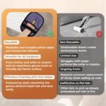 Pet Hair Removal Gloves,2 Pack Magic Brush Pet Hair Remover Tool for Cat & Dog,Upgraded Reusable Pet Hair Gloves for Couch, Clothing, Carpet & Car Seat (Purple) - Image 6