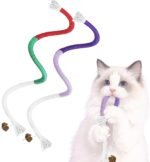2PCS Chew Rope Catnip Toys for Cats, 70cm/27 Inches Kitten Teething Chew Toy Rope Interactive Cat Toys for Indoor Cats Chew Sticks for Dental Health Stress Relief Play - Image 2