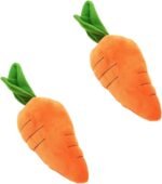 2Pcs Best Pet Supplies Crinkle Dog Toy for Small, Medium, and Large Breeds, Cute Carrot with Soft Squeaker, Carrot Shape Pet Plush Toy with Sound, Bite-Resistant Soft Comfortable Dog Toys,Squeak Toys - Image 2