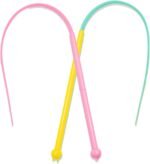 2Pcs Cat Teaser Wand Soft Silicone Cat Wand Toy 31.5" Mouse Tail Design Interactive Stick Toy with Bell Wands Exerciser - Image 2