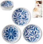 3 Ceramic Cat Bowls,5.5 inch Wide Shallow Cat Food Bowl for Relief Whisker Fatigue - Image 2
