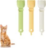 3 pcs Cat Strip Feeders, Cute Cat Head Shape Squeeze Spoons Multifunctional 2-in-1 Cats Food Dispenser Cats Treat Spoons, Food Spoon for Wet Food, Pet Supplies - Image 2