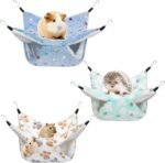 3PCS Rat Hammocks for Cage,Guinea Pig Hammock,2 Layer Pet Hammock Small Animal Pet Hammock,Plush Sugar Glider Cage Soft Hamster Bed, Playing Sleeping Small Animal Beds - Image 2