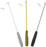 3sets DIY Cat Teaser Sticks Interactive Cat Wand Retractable Feature Pet Toys for Hunting Instincts 3pcs*3 - Image 2