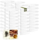 50-Pack 32oz Meal Prep Containers with Lids, BPA Free Plastic Food Container with Lid Reusable, Microwave Safe Take Out Container with Lid for Meal Prep - Image 2