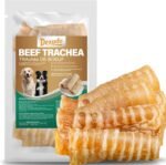 6 Inch Beef Trachea Dog Chews (6pcs - 8oz)-Trachea Dog Treats,Digestible and Safe Chews for Dogs - Natural High Protein for Medium & Large Dogs,Teeth Grinding & Cleaning, Supports Dental Health - Image 2